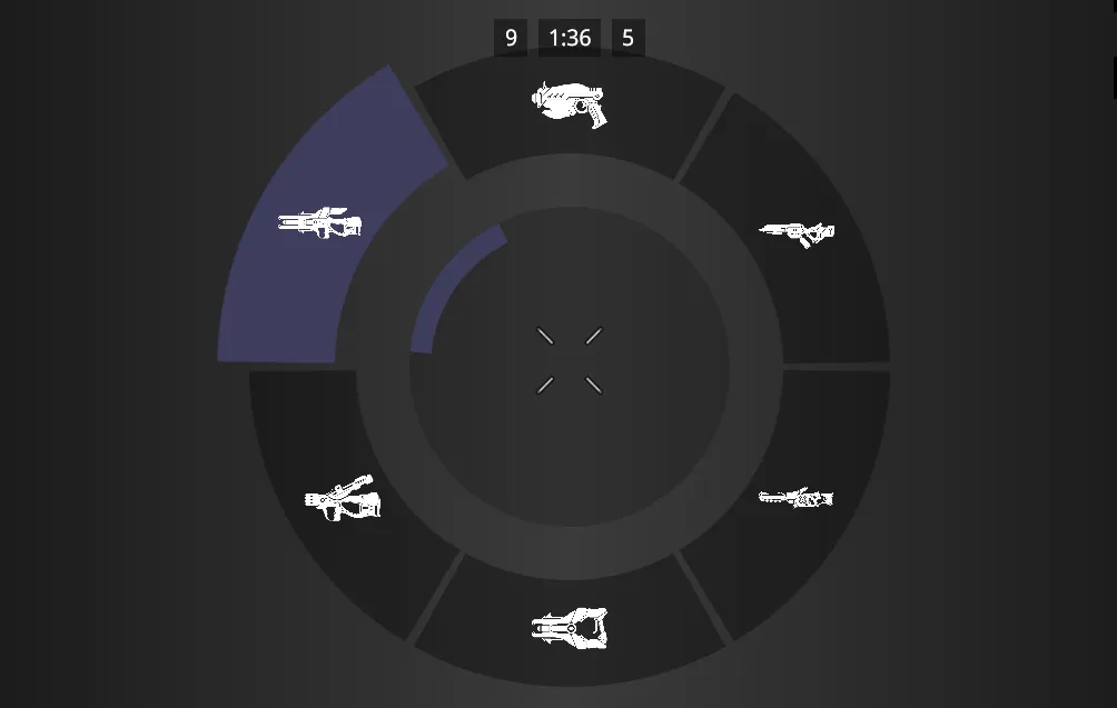 Radial menu with clip-path - clipped and rotated segments
