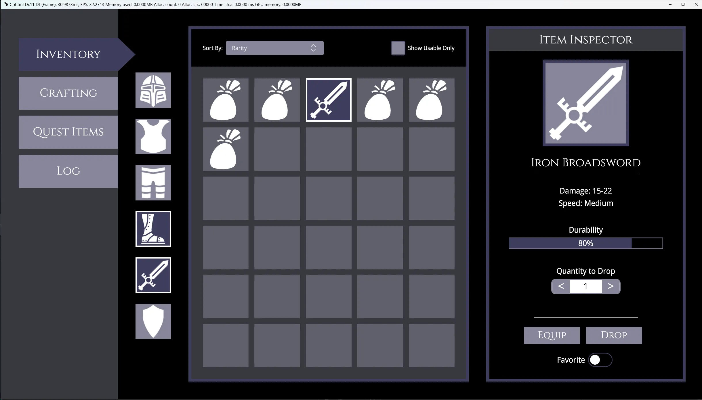Finished Inventory Prototype